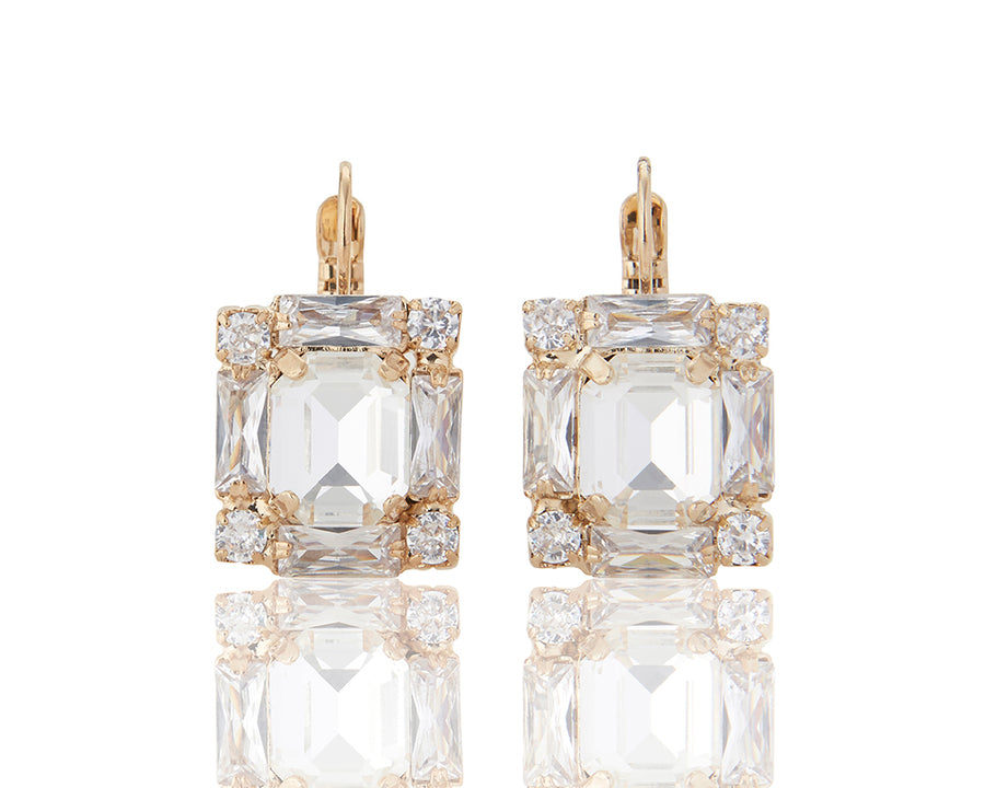 Multi Shapes Crystal Earrings
