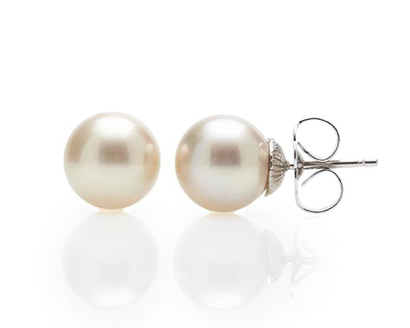 Champagne Medium Mallorca Pearl Stud